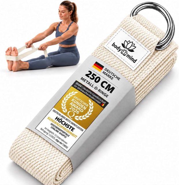 Body & Mind Body & Mind Yogagurt 250 cm, Elfenbein - Produktbild