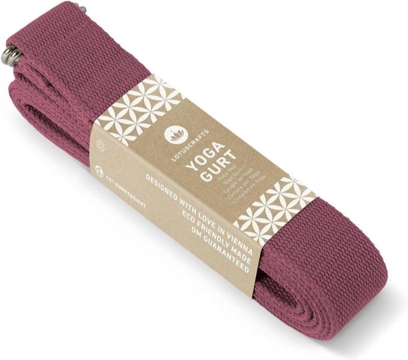 Lotuscrafts Yogagurt 2,5 m, Aubergine-Rot