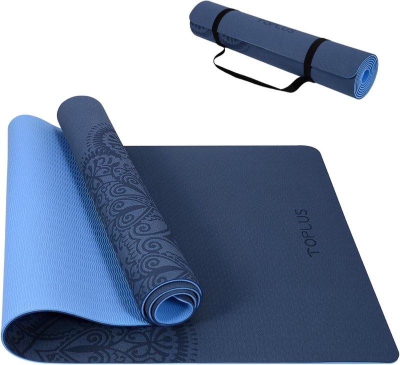 TOPLUS Yogamatte Dunkelblau / Hellblau