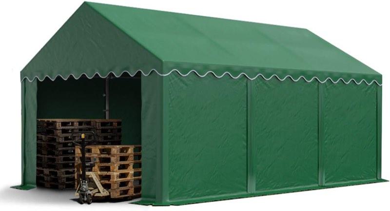TOOLPORT Lagerzelt 4 x 6 m, PVC, dunkelgrün