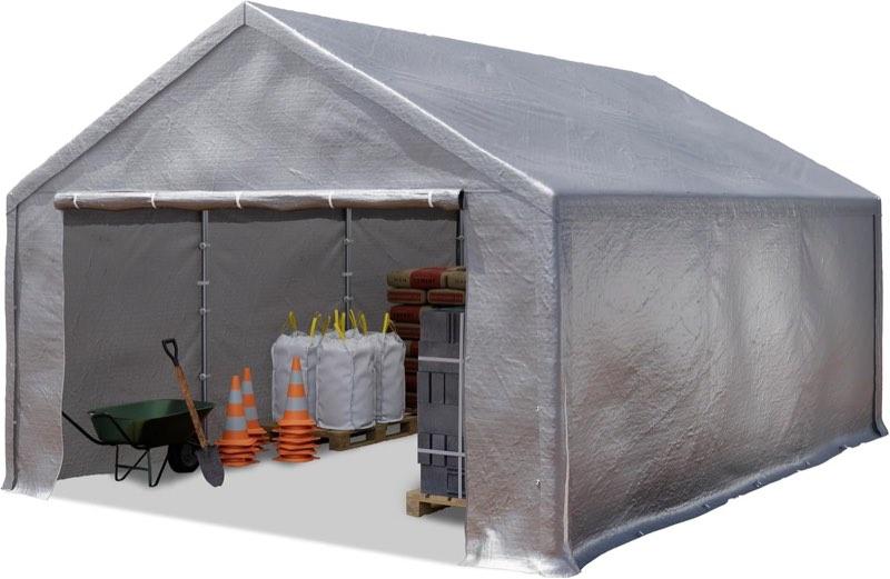 TOOLPORT Lagerzelt 4 x 6 m, PE, grau