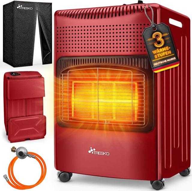 TRESKO TRESKO 4,2 kW Gasheizofen Rot