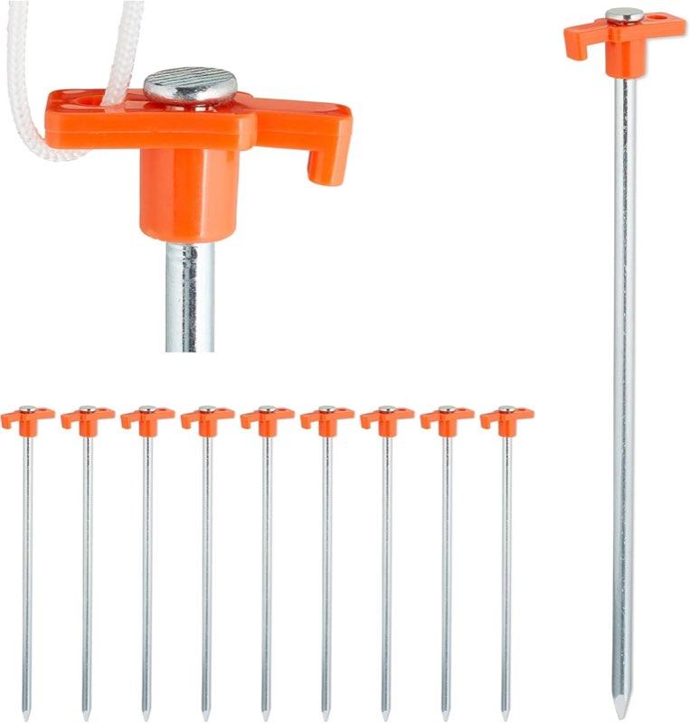 Relaxdays Relaxdays Felsbodenhering, 10er Set, 25 cm, orange - Produktbild