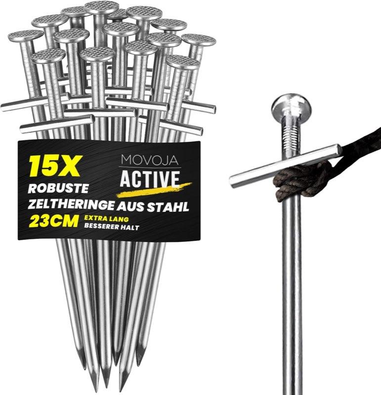 Movoja Movoja Zeltheringe T-Form, 15 Stück, 23 cm - Produktbild