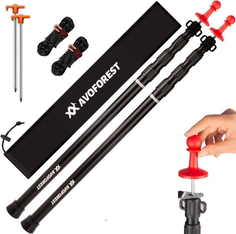 Alu-Teleskop 88–265 cm, 2er-Set, schwarz
