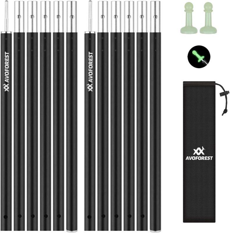 AVOFOREST Alu-Steckstangen 72–204 cm, 2er-Set