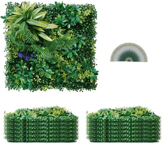 Pflanzenwand – Testsieger VEVOR Künstliche Hecke, 12 × 50 × 50 cm
